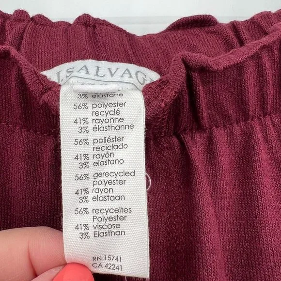 PJ Salvage Reloved Jersey Lounge Pajama Pants sz M Port Burgundy RIRLP NWT - Picture 5 of 6